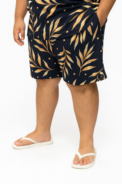 Shorts Elastano Floral Plus Size Tormenta