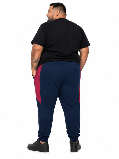 Calça Moletom Jogger Listra Lateral Plus Size Tormenta