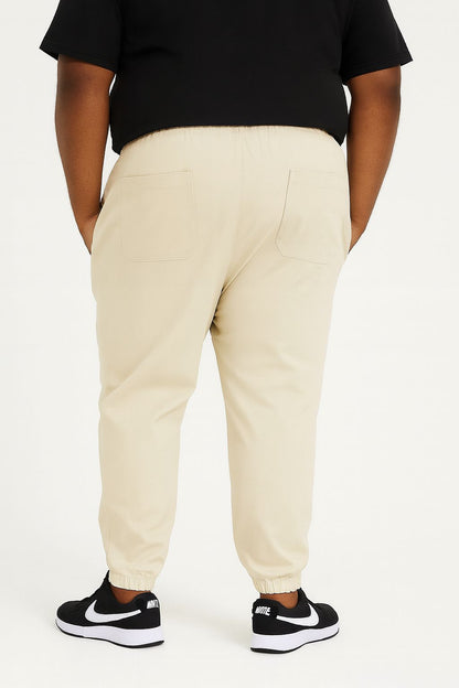 Calça Jogger Sarja Elastano Plus Size Tormenta