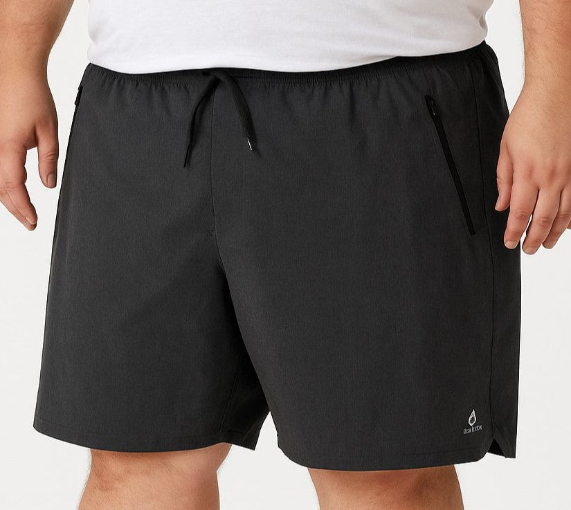 Shorts Água Elastano Zíper Plus Size Tormenta