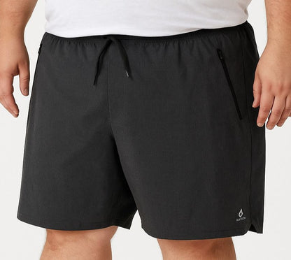 Shorts Água Elastano Zíper Plus Size Tormenta