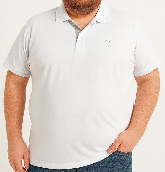 Camiseta Polo Lisa Plus Size Mepase