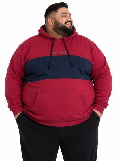 Blusa Moletom Canguru Bicolor Plus Size Tormenta