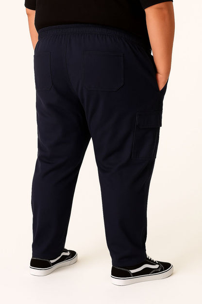 Calça Cargo Sarja Elastano Plus Size Tormenta
