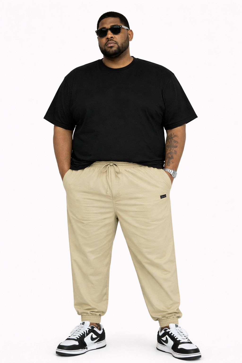 Calça Sarja Elastano Jogger Plus Size Tormenta