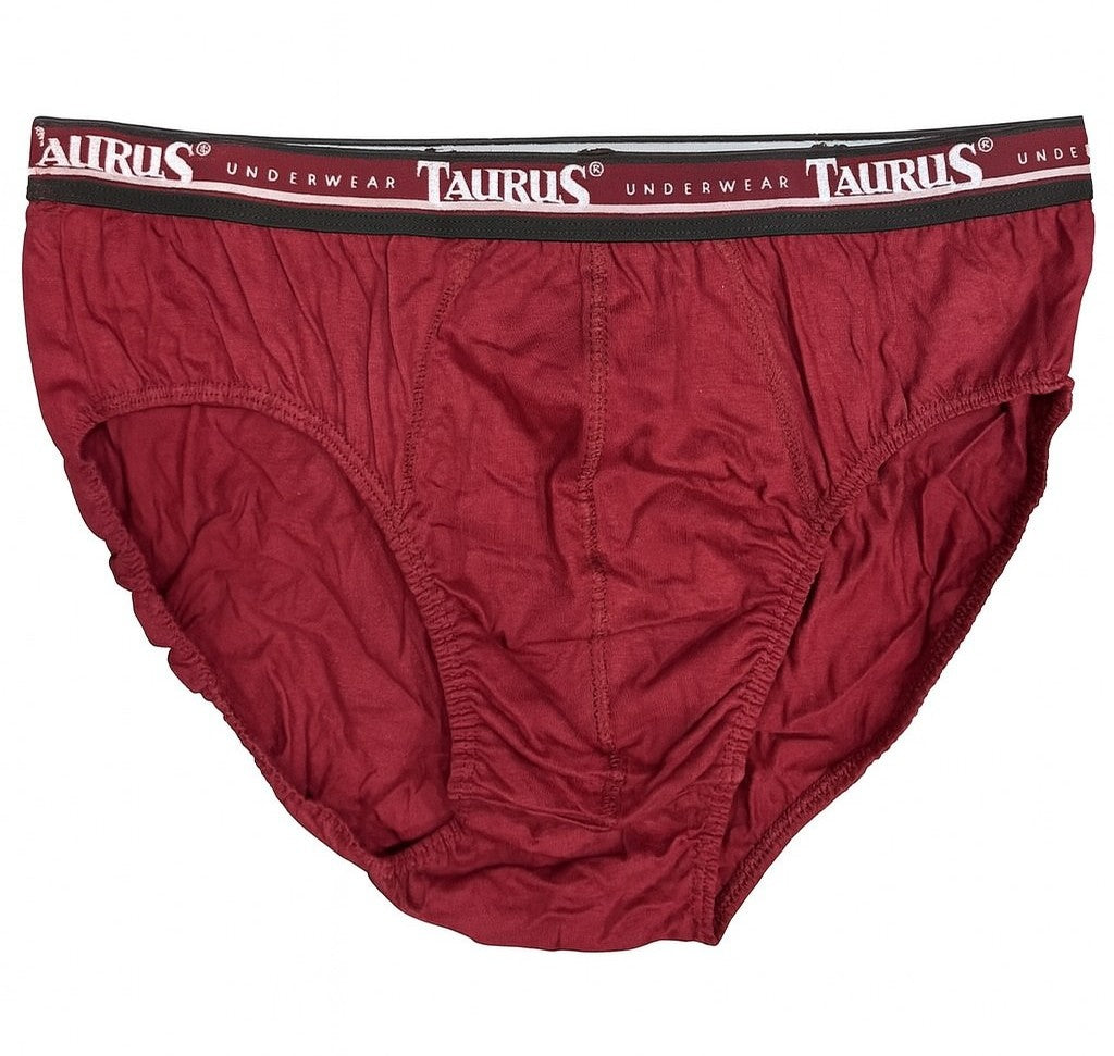 Kit 3 Cuecas Slip Adulto Algodão com Cós Elástico Taurus