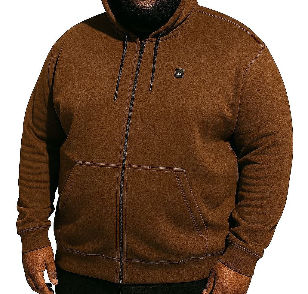 Blusa Moletom Canguru Plus Size Tormenta Com Zíper