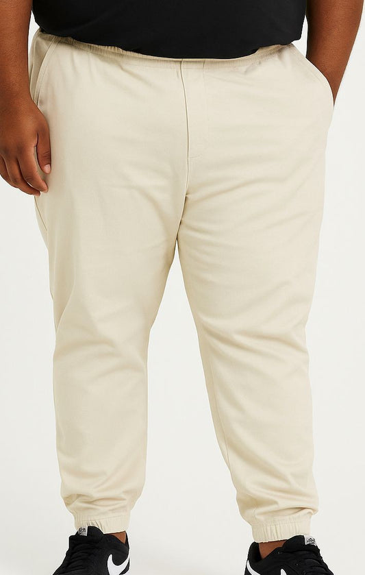 Calça Jogger Sarja Elastano Plus Size Tormenta