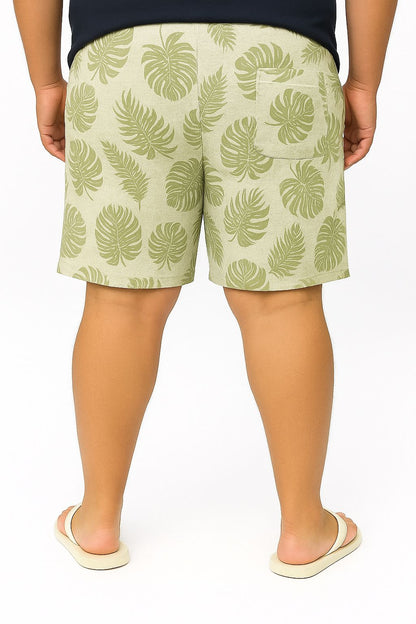 Shorts Elastano Floral Plus Size Tormenta