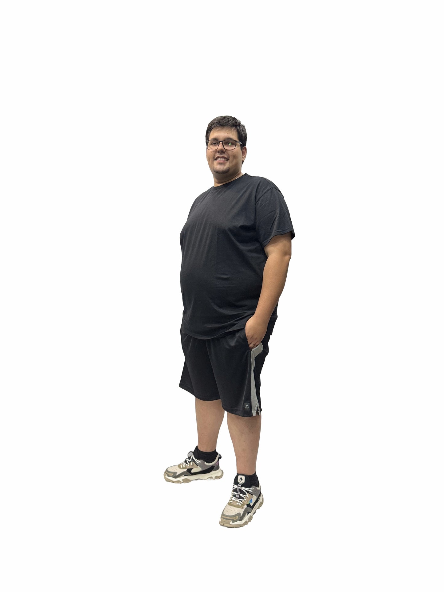 Shorts Esportivo Helanca Plus Size Tormenta Listra