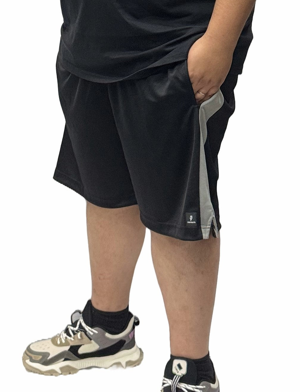 Shorts Esportivo Helanca Plus Size Tormenta Listra