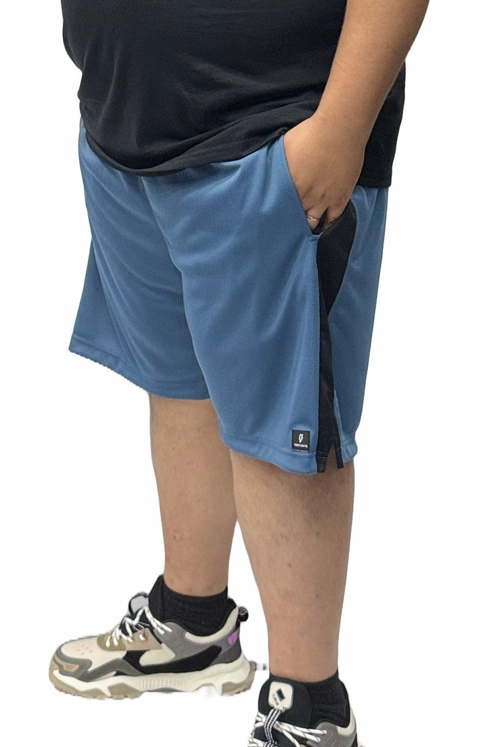 Shorts Esportivo Helanca Plus Size Tormenta Listra