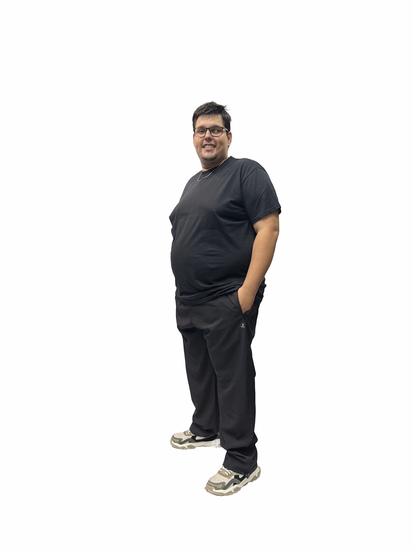 Calça Esportiva Microfibra Plus Size Tormenta Com Zíper