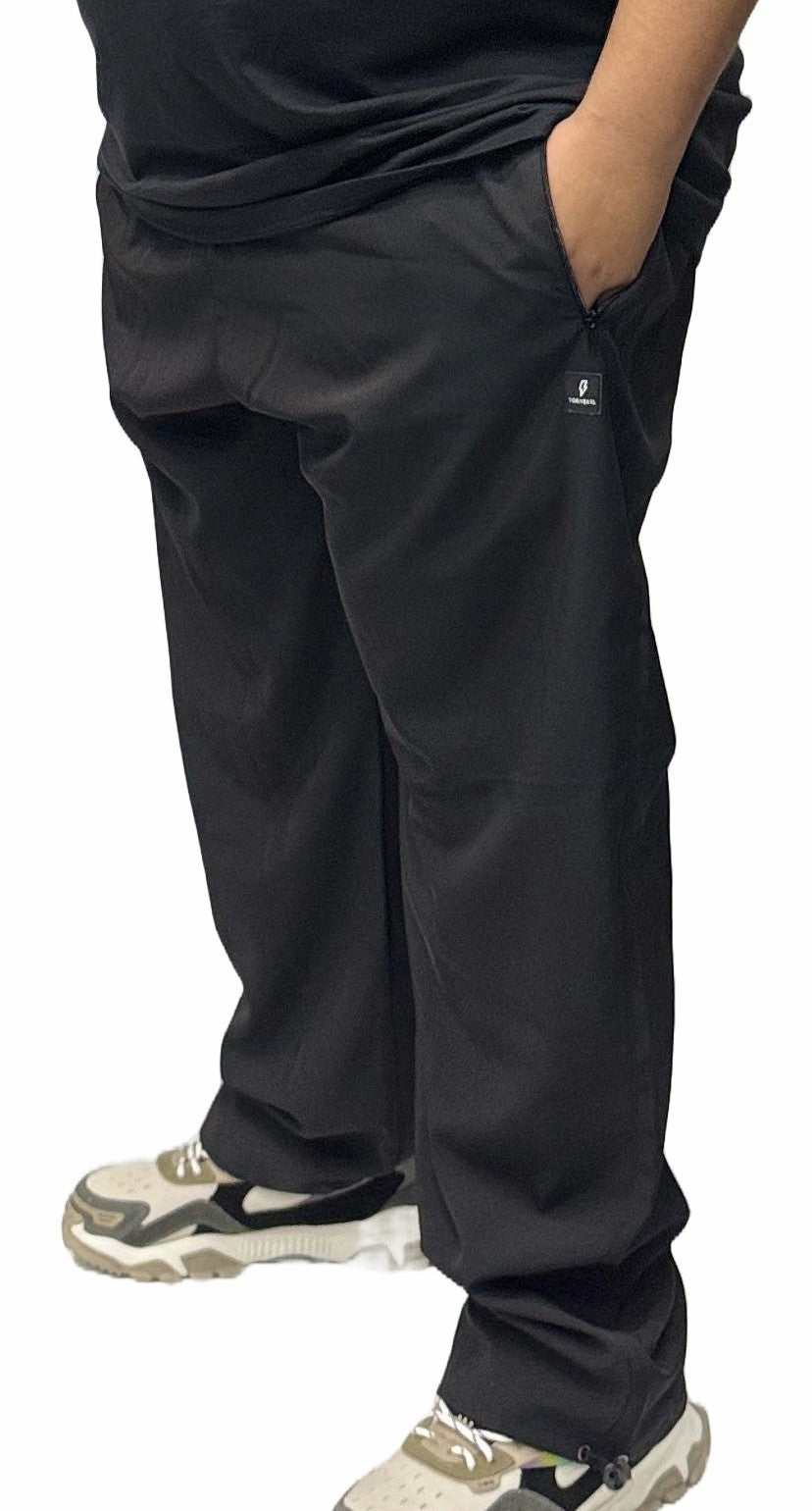 Calça Esportiva Microfibra Plus Size Tormenta Com Zíper