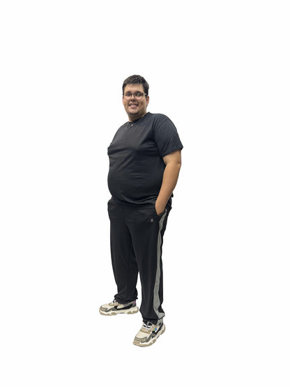 Calça Esportiva Helanca Plus Size Tormenta Com Zíper