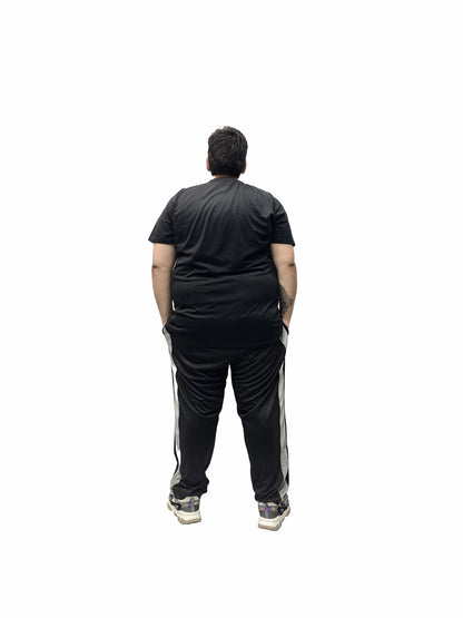 Calça Esportiva Helanca Plus Size Tormenta Com Zíper