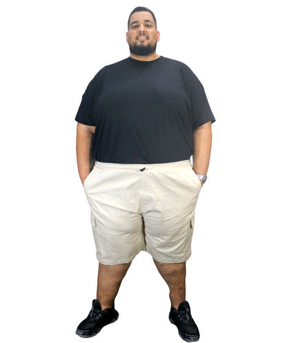 Bermuda Cargo Sarja Elastano Plus Size Tormenta