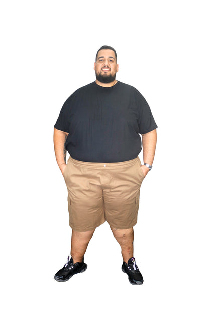 Bermuda Cargo Sarja Elastano Plus Size Tormenta
