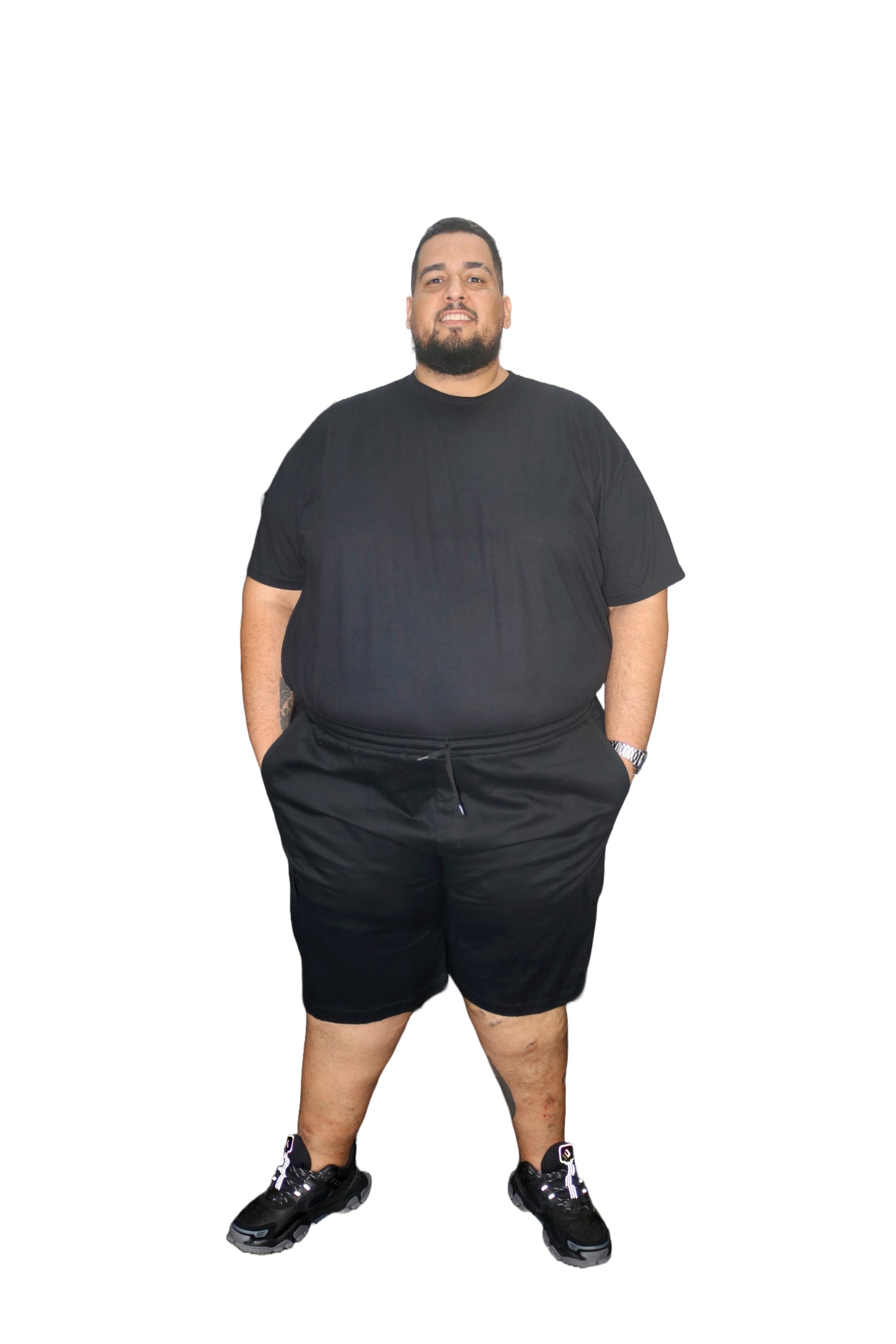 Bermuda Cargo Sarja Elastano Plus Size Tormenta