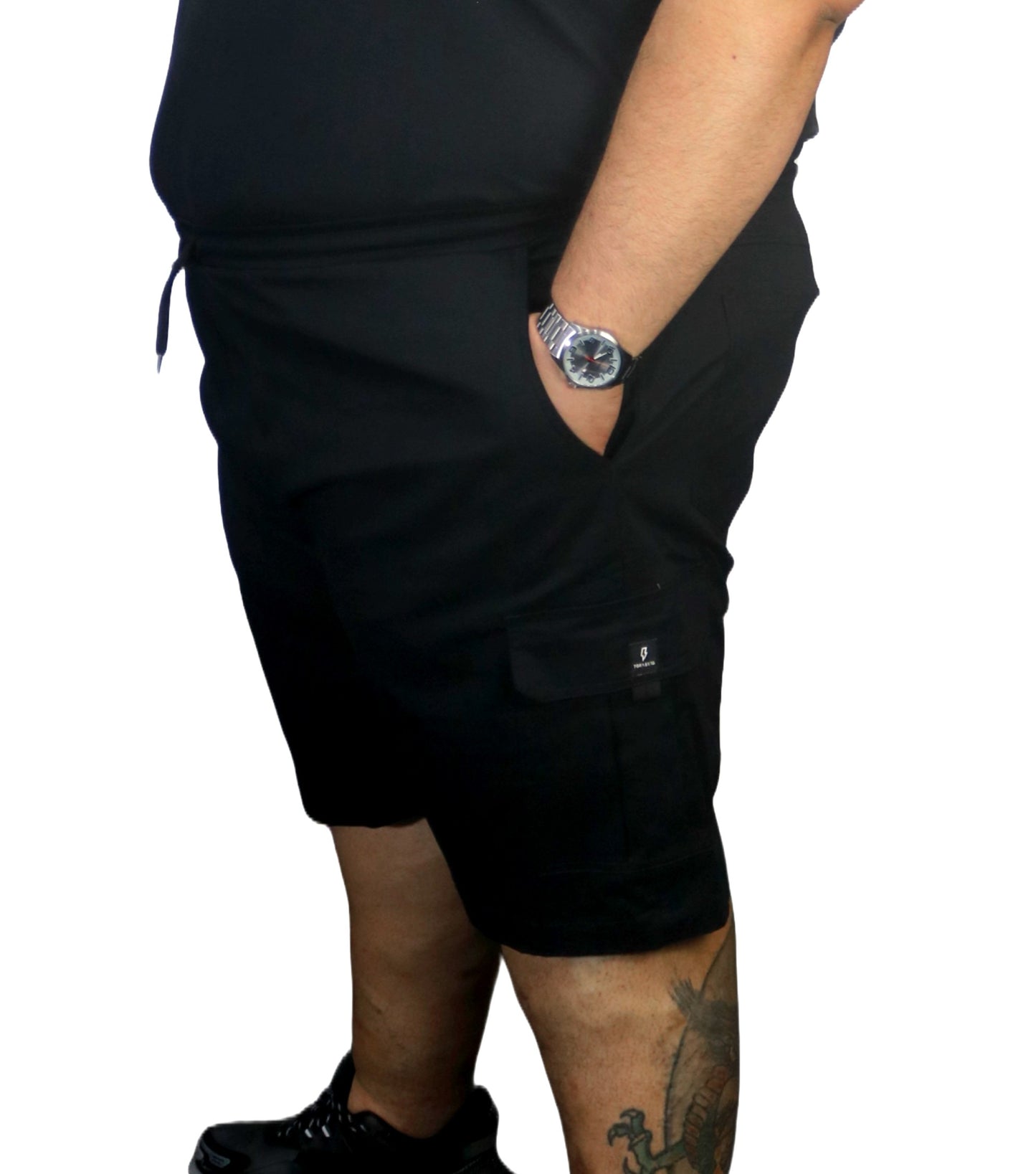 Bermuda Cargo Sarja Elastano Plus Size Tormenta