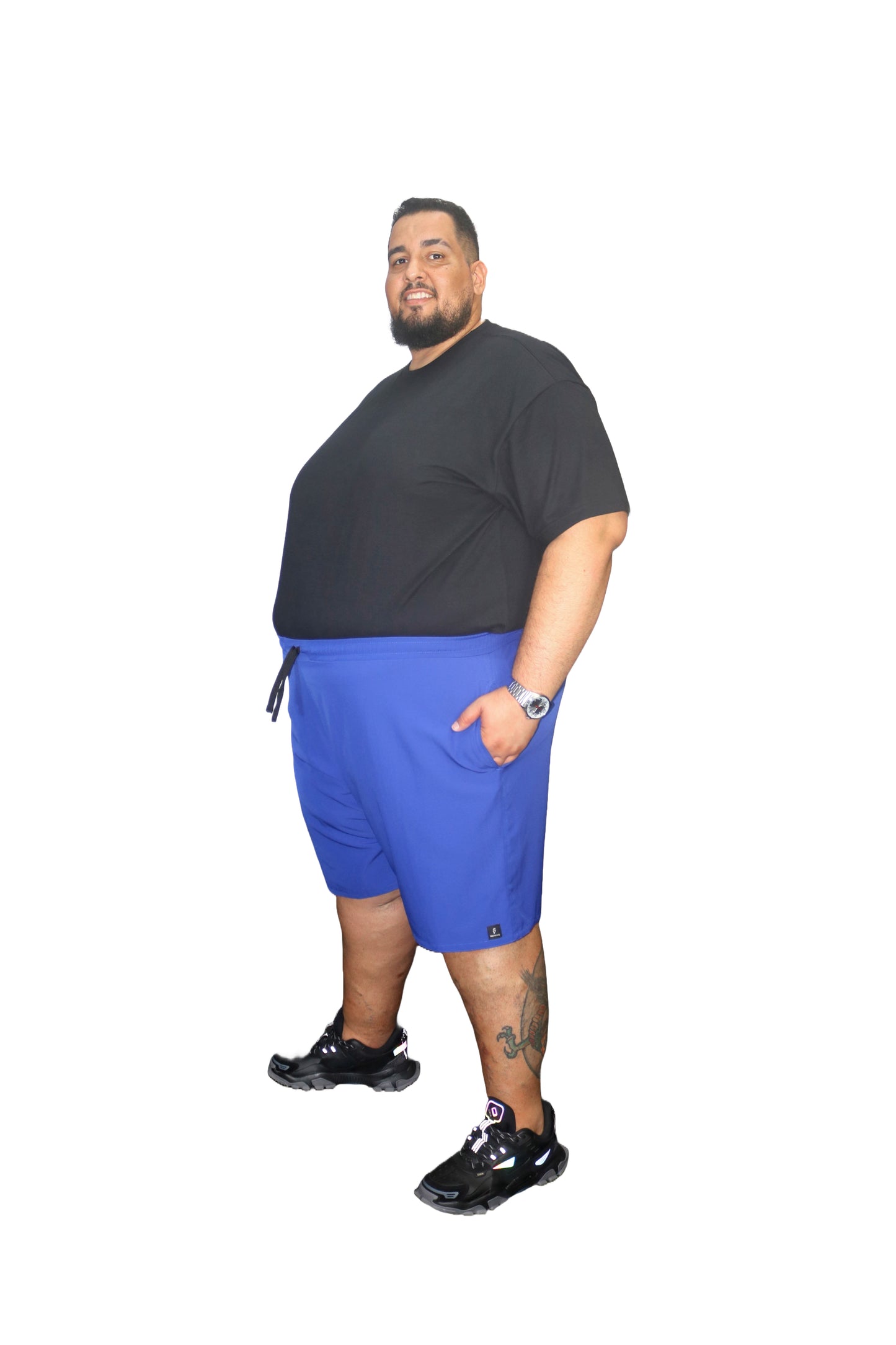Shorts Água Elastano Plus Size Tormenta