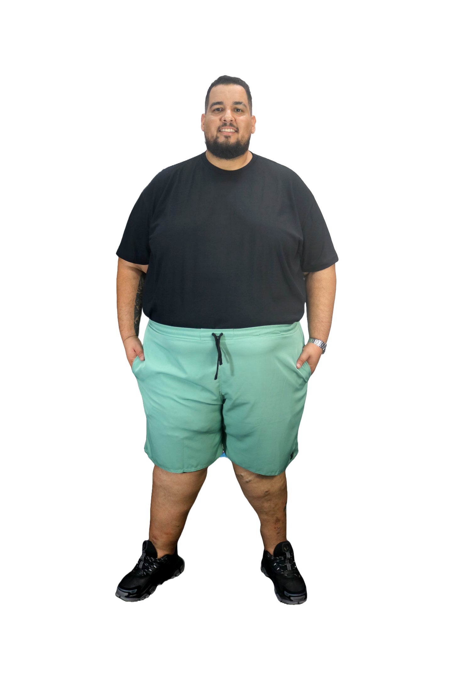 Shorts Água Elastano Plus Size Tormenta