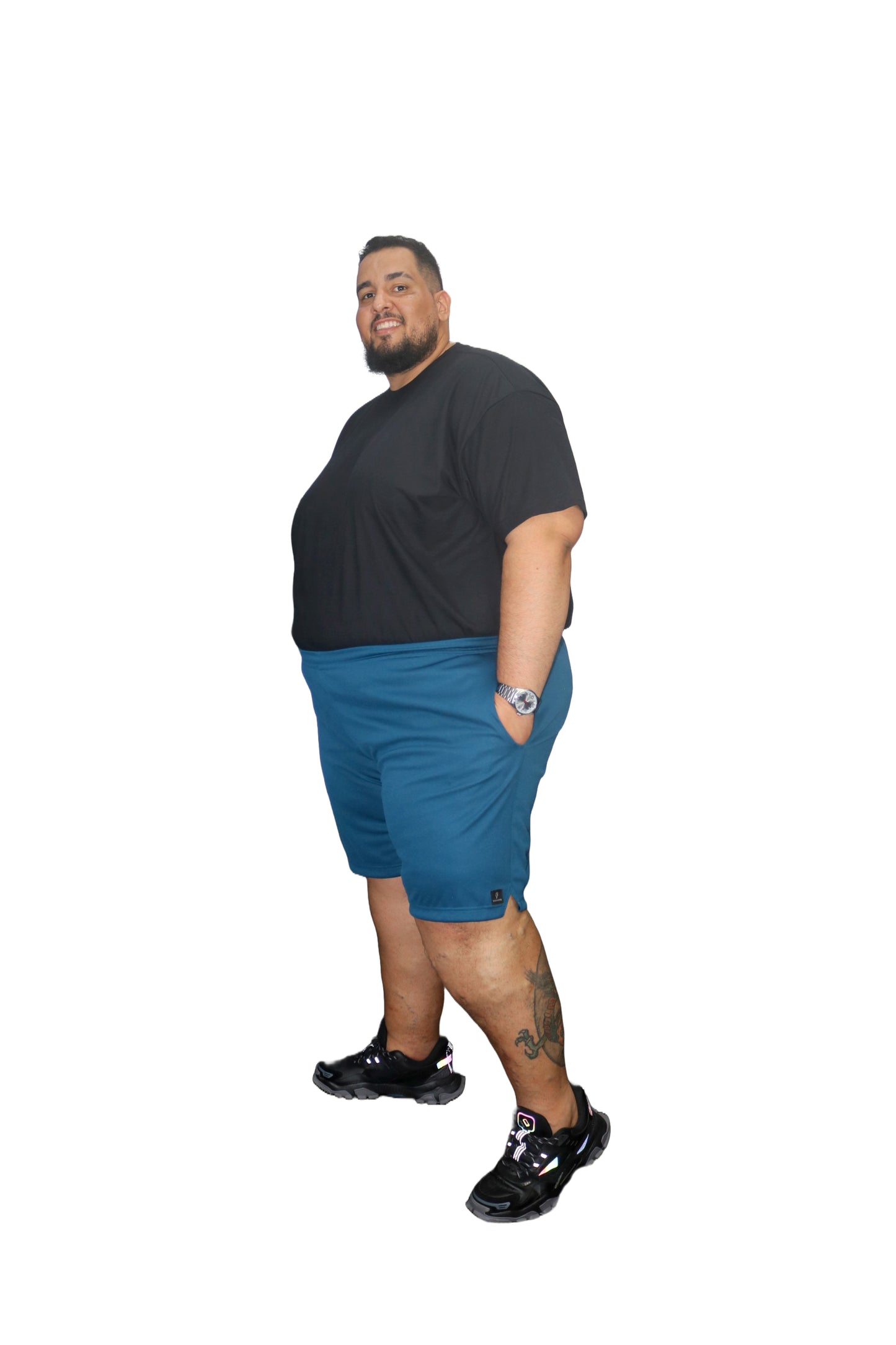 Shorts Esportivo Helanca Plus Size Tormenta