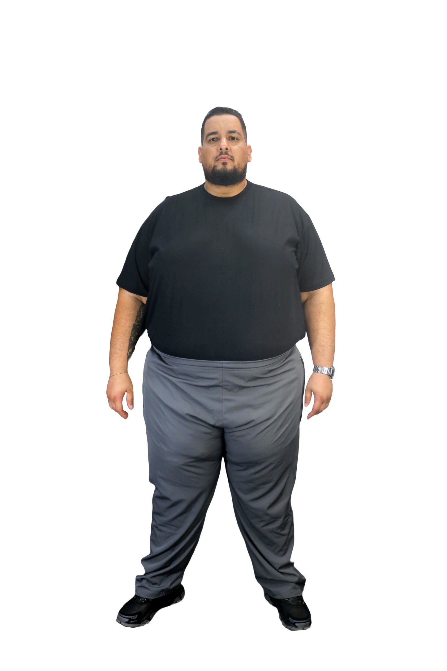 Calça Esportiva Microfibra Plus Size Tormenta Com Zíper