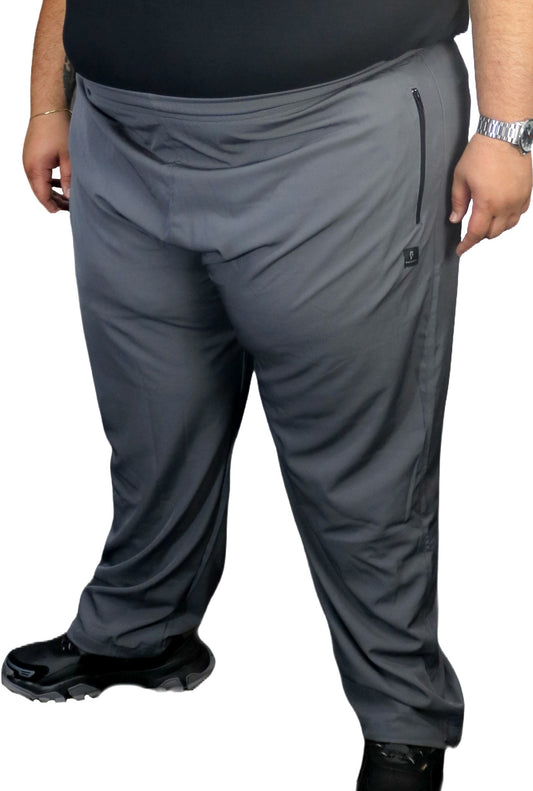 Calça Esportiva Microfibra Plus Size Tormenta Com Zíper