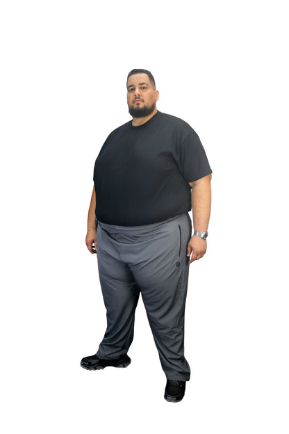 Calça Esportiva Microfibra Plus Size Tormenta Com Zíper