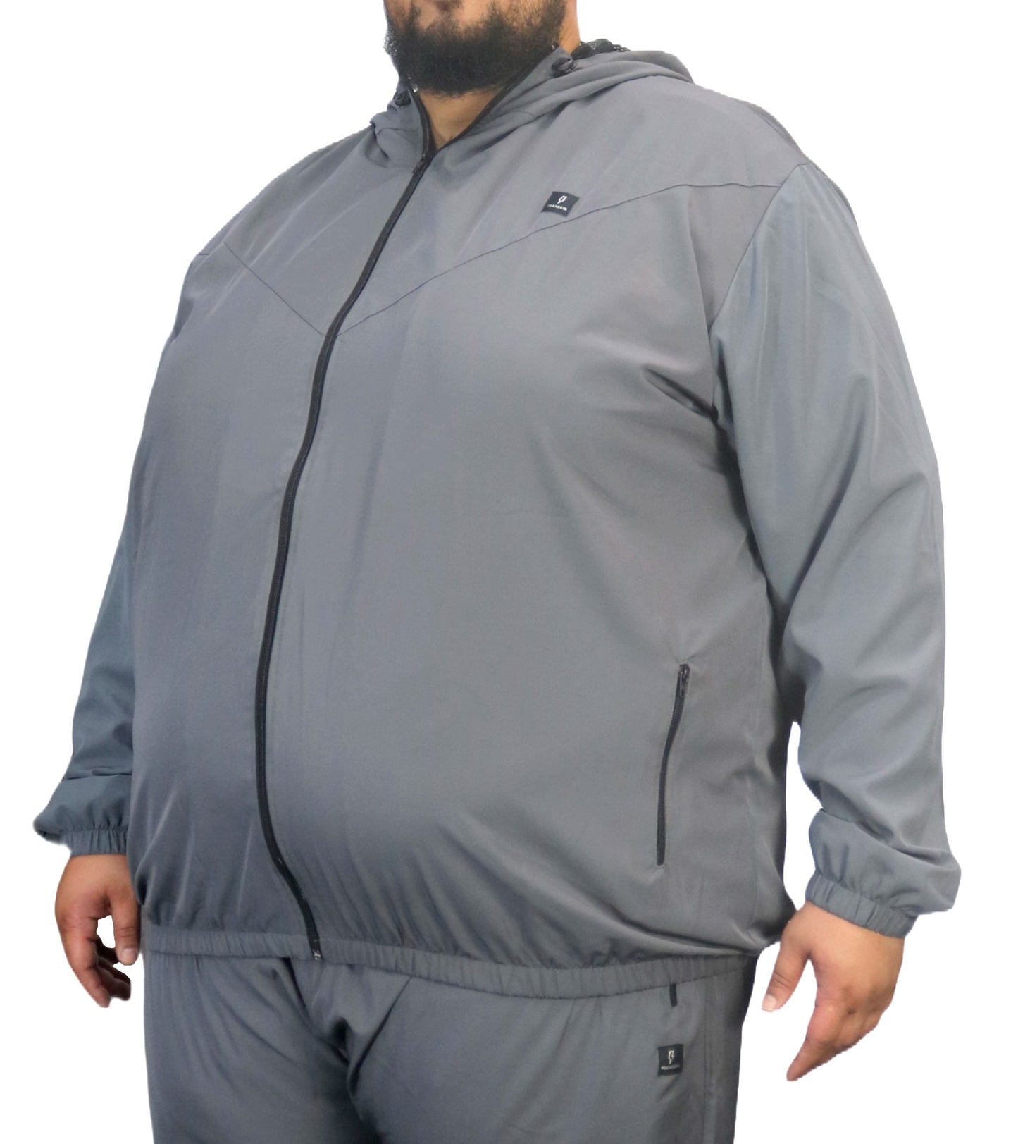 Blusa Esportiva Microfibra Plus Size Tormenta Com Zíper