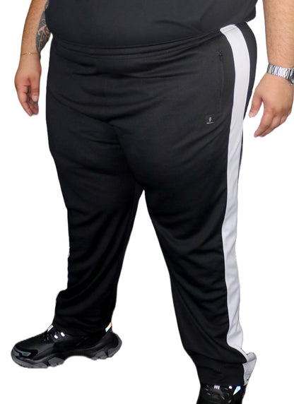 Calça Esportiva Helanca Plus Size Tormenta Com Zíper