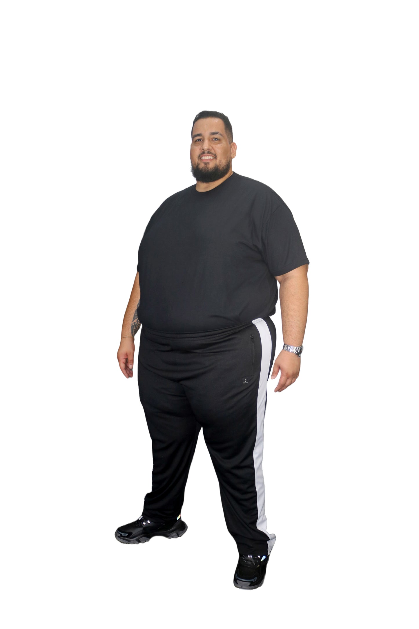 Calça Esportiva Helanca Plus Size Tormenta Com Zíper