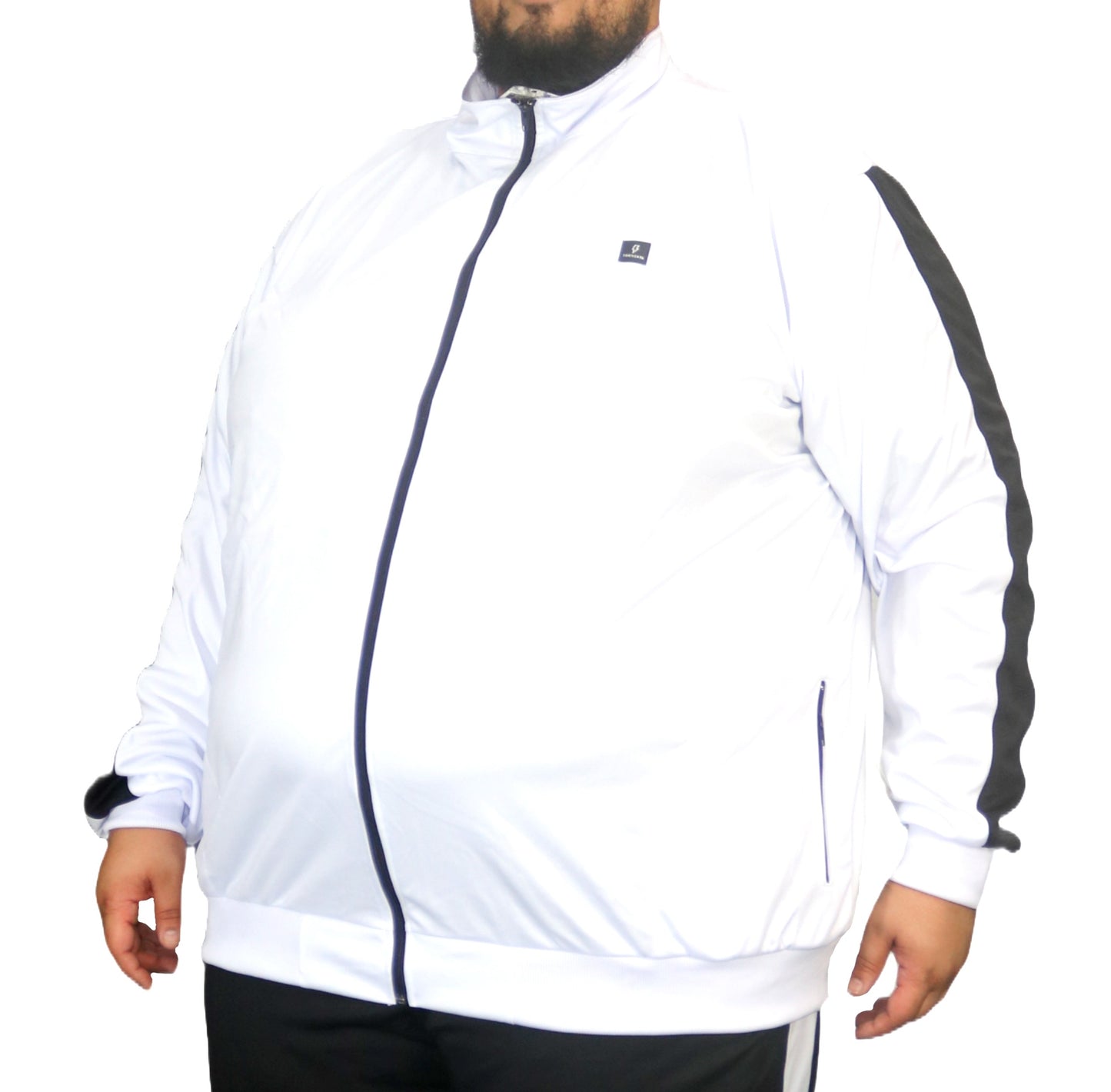 Blusa Esportiva Helanca Plus Size Tormenta Com Zíper