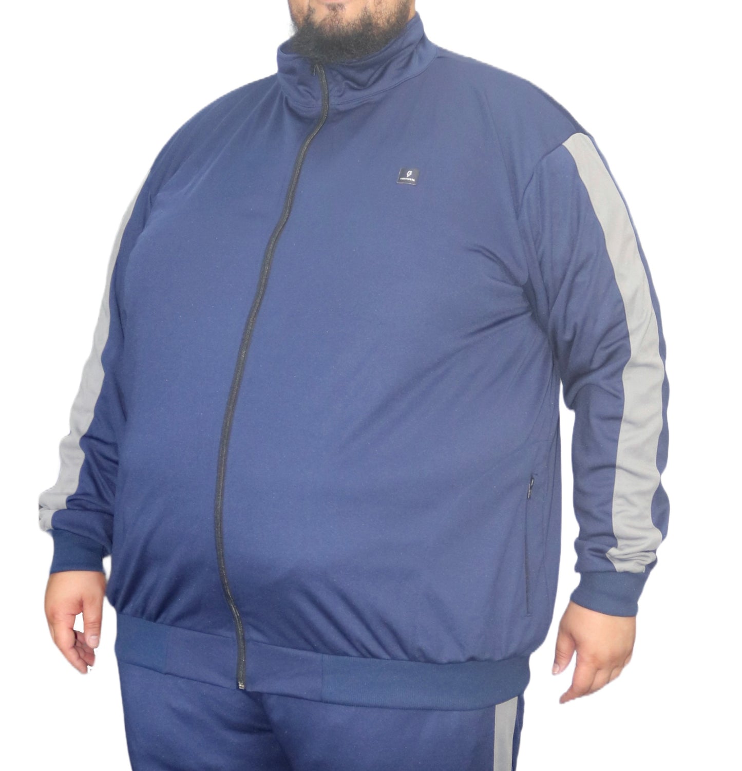 Blusa Esportiva Helanca Plus Size Tormenta Com Zíper