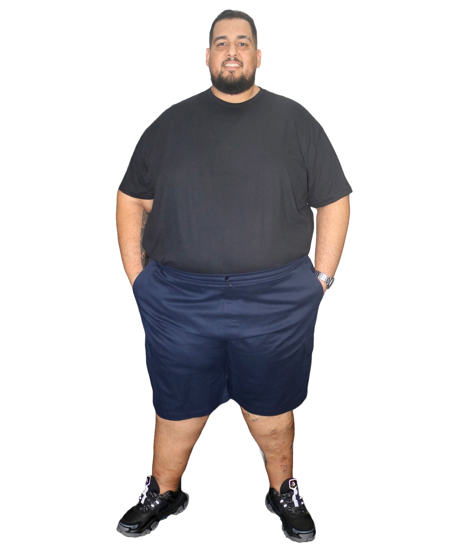 Bermuda Cargo Sarja Elastano Plus Size Tormenta