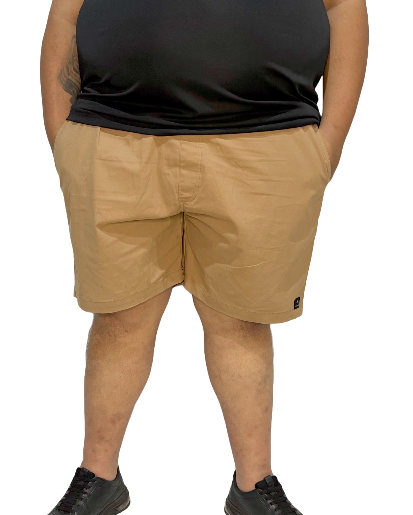 Shorts Sarja Elastano Plus Size Tormenta