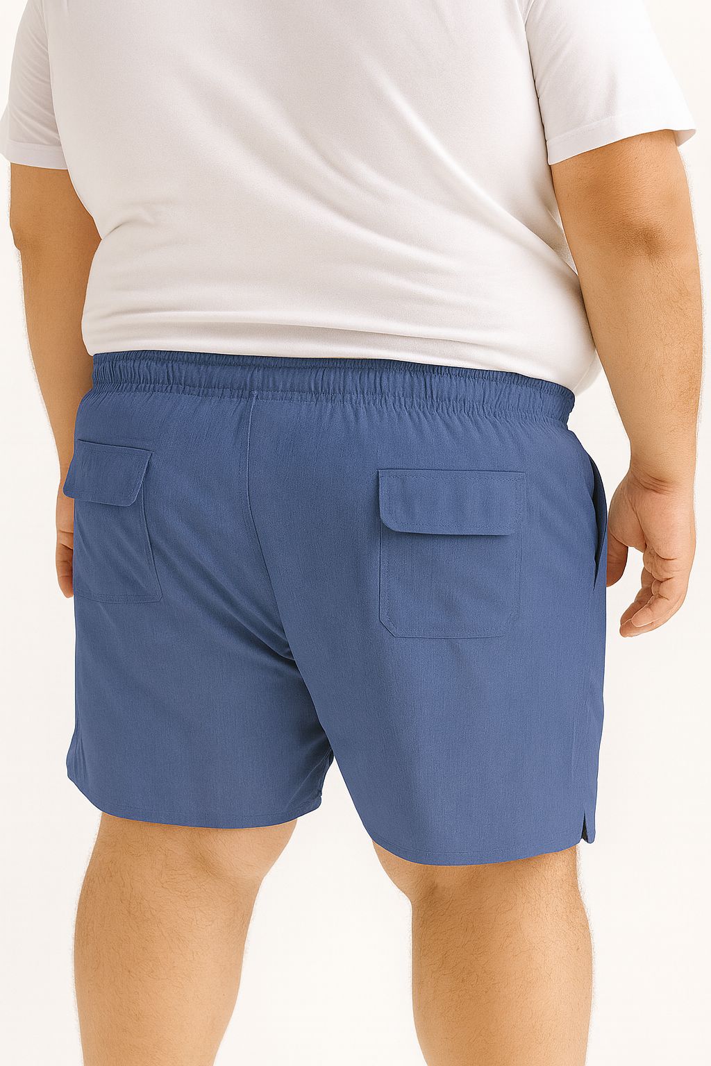 Shorts Água Elastano Zíper Plus Size Tormenta