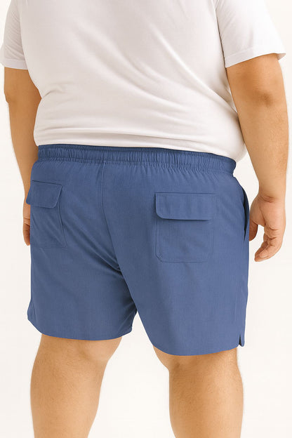 Shorts Água Elastano Zíper Plus Size Tormenta