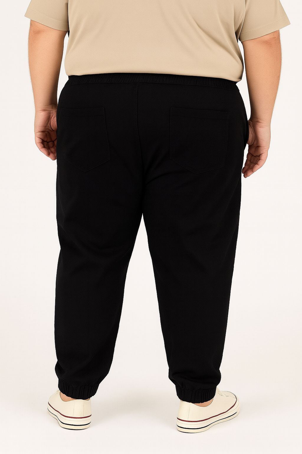 Calça Jogger Sarja Elastano Plus Size Tormenta