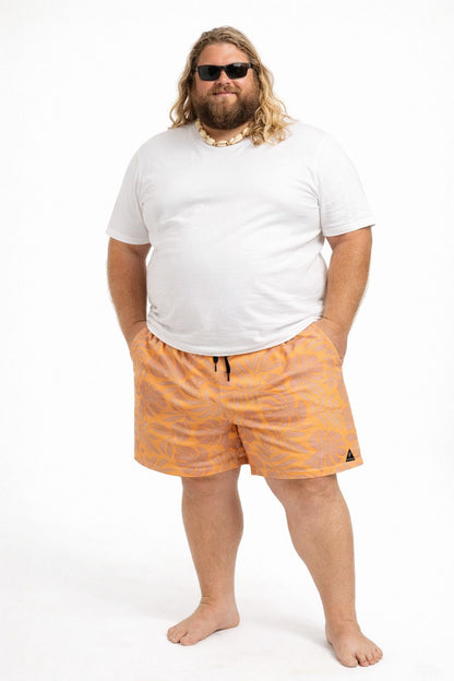 Shorts Tactel Floral Plus Size Tormenta