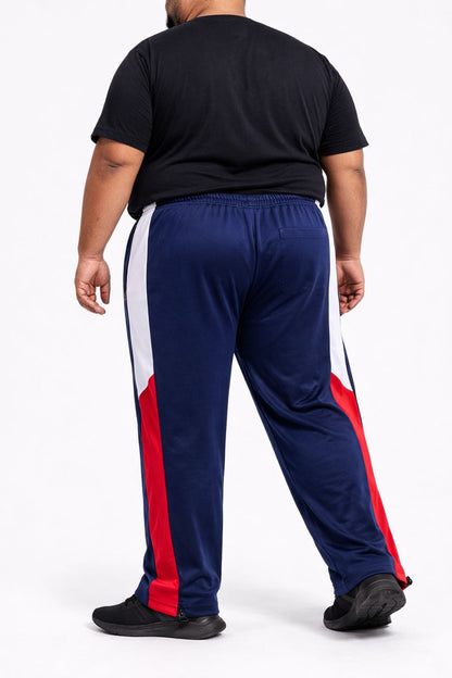 Calça Esportiva Helanca Plus Size Tormenta Com Zíper Detalhada