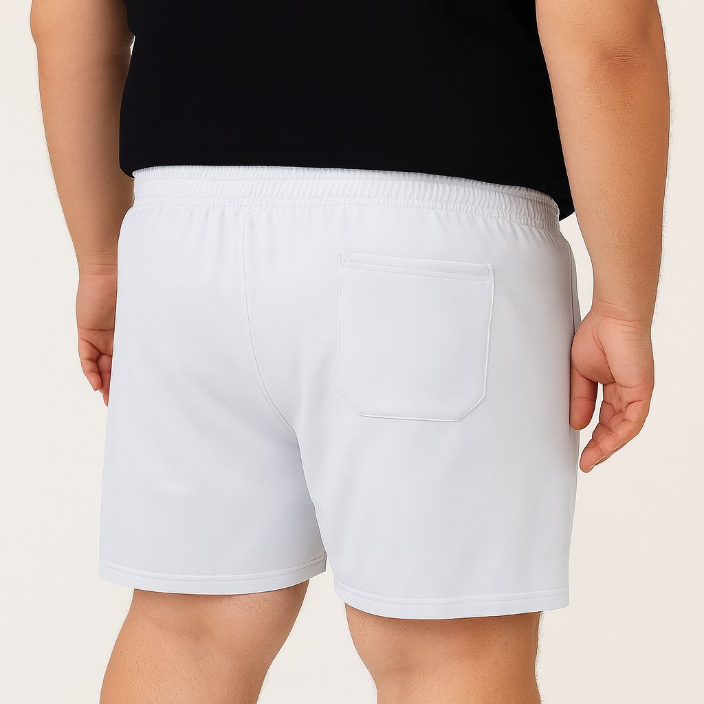 Shorts Esportivo Helanca Plus Size Zíper Tormenta