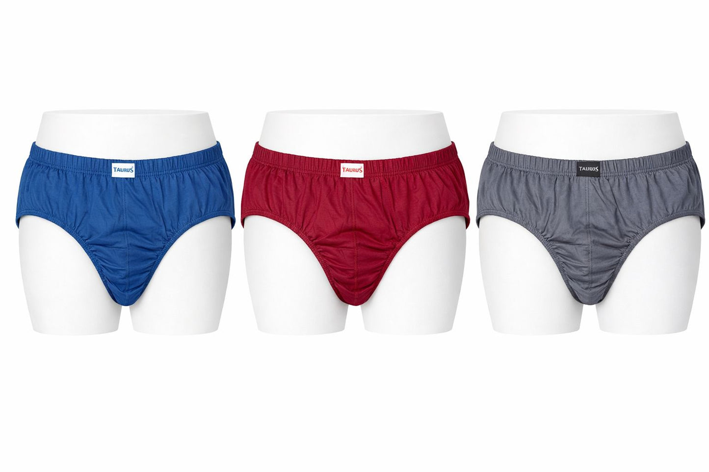 Kit 3 Cuecas Slip Adulto Algodão Taurus