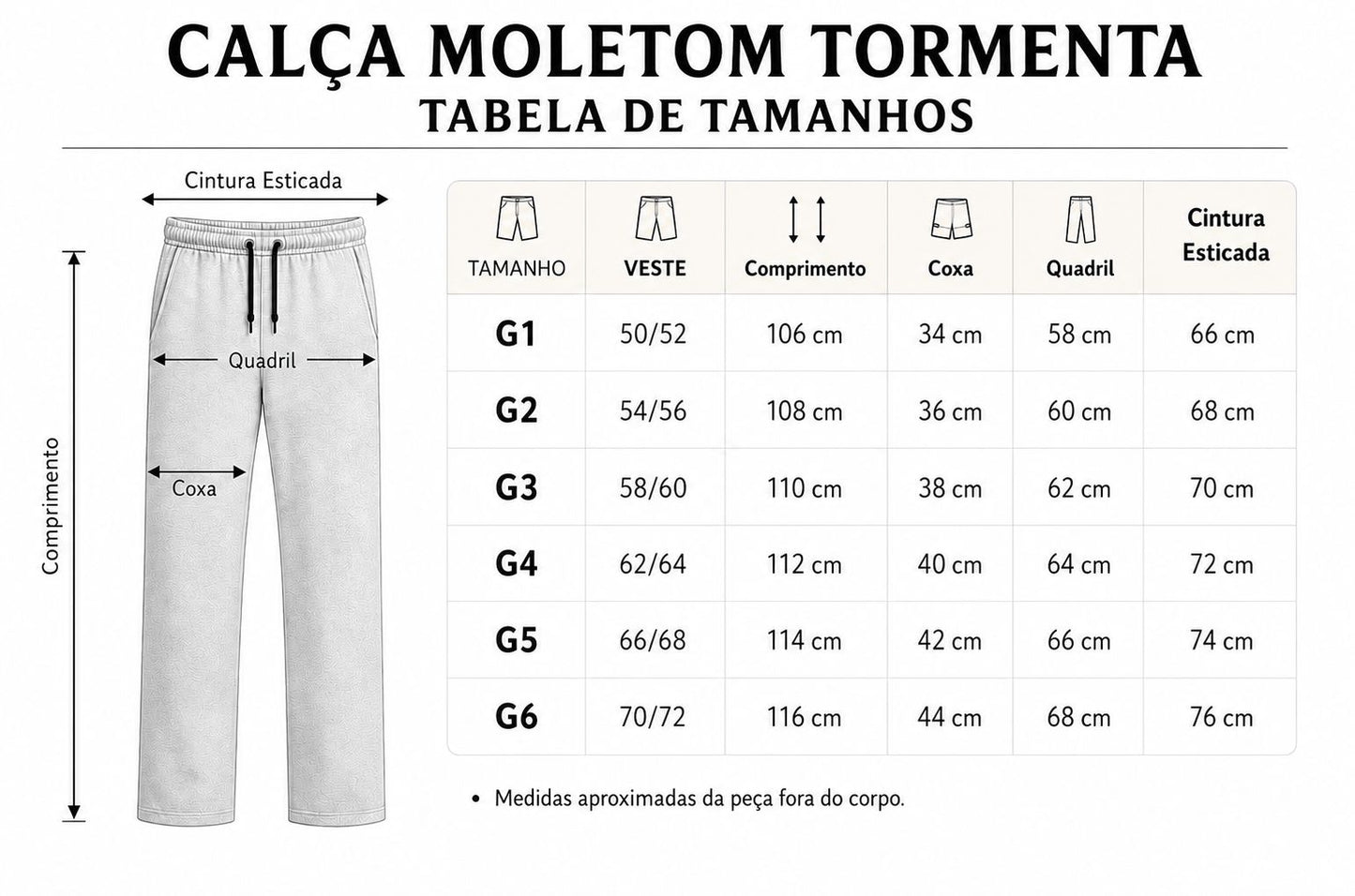 Calça Moletom Plus Size Tormenta