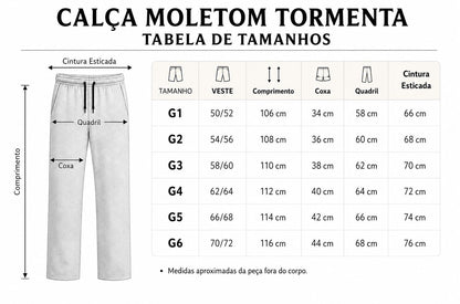 Calça Moletom Plus Size Tormenta