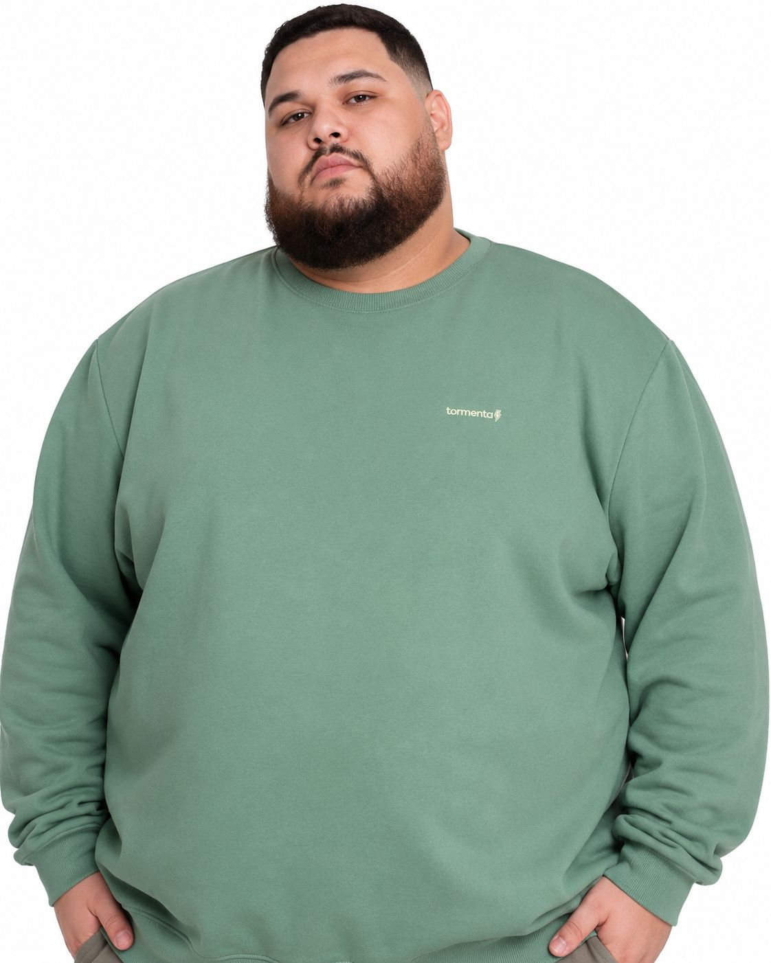 Blusa Moletom Careca Plus Size Tormenta