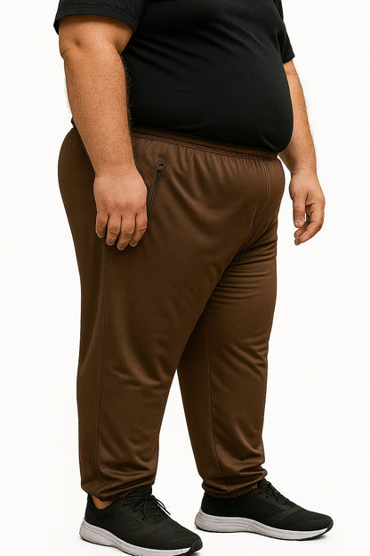 Calça Esportiva Helanca Plus Size Tormenta Com Zíper Lisa