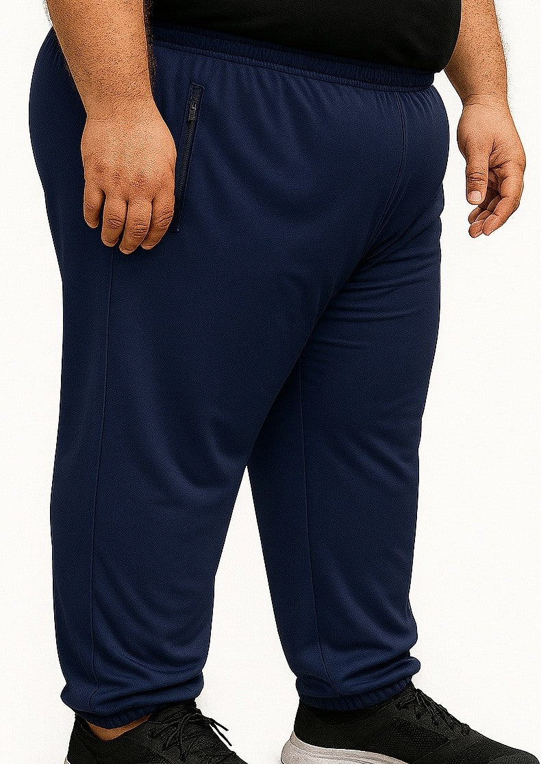 Calça Esportiva Helanca Plus Size Tormenta Com Zíper Lisa
