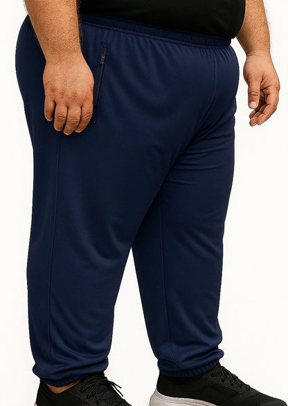 Calça Esportiva Helanca Plus Size Tormenta Com Zíper Lisa